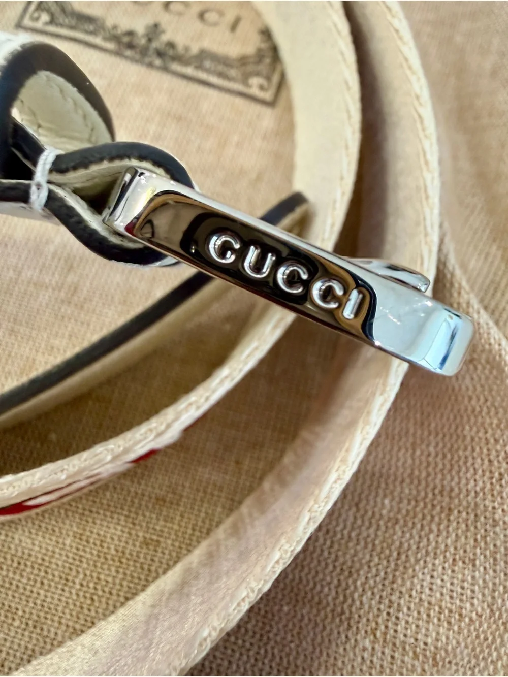 Gucci Web Logo Belt